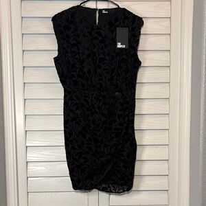 The Kooples Black Textured Mini Dress